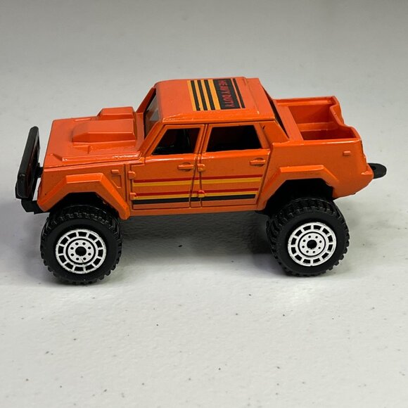 Tootsietoy Vintage 1990 Lambo 002 Heavy Duty Orange Diecast Model Truck - Picture 5 of 10